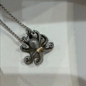Denny Wong octopus necklace in Sterling, silver and gold